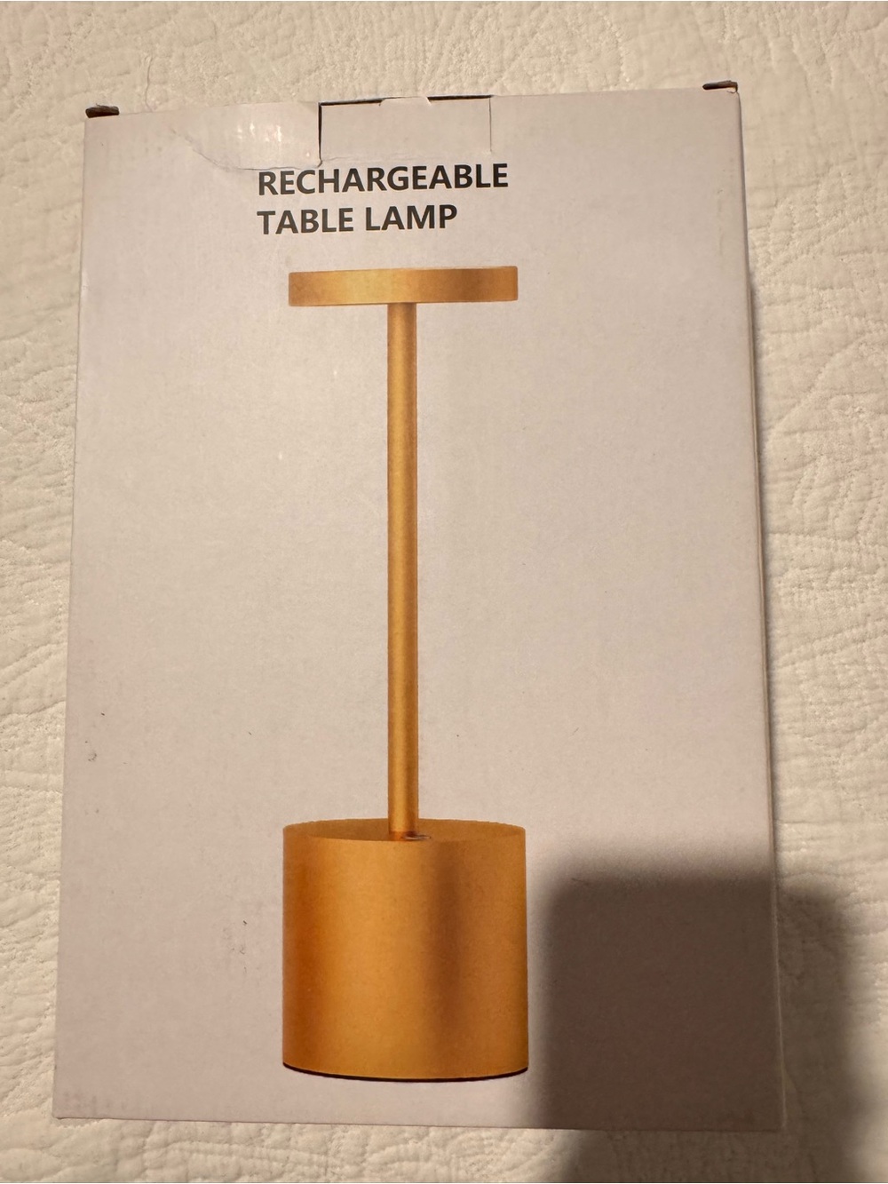 Rechargeable Gold Table Lamp - Sleek Modern Design